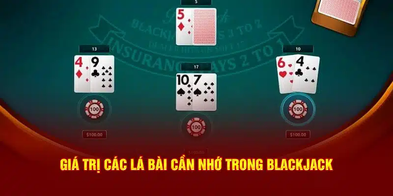 Giá trị các lá bài cần nhớ trong blackjack